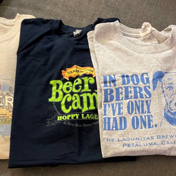 THREE beer brewery T-shirts XL Sierra Nevada & Lagunitas - Picture 1 of 7